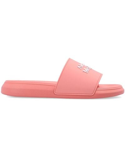 Alexander McQueen Logo Slides - Pink