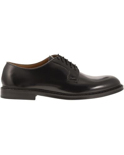 Doucal's Doucal 's Derby en cuir lisse - Noir