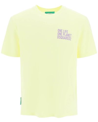DSquared² Ein Leben T -Shirt - Gelb