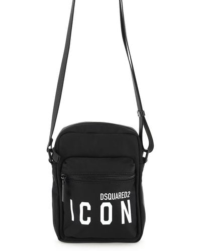 DSquared² Nylon Icon Crossbody Bag - Zwart