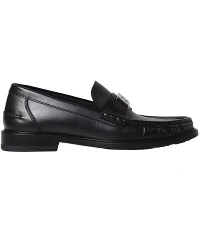 Fendi Ff Lederen Loafers - Zwart
