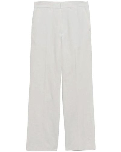 Casablanca Casablaca Cotton Wide-leg Pants - White