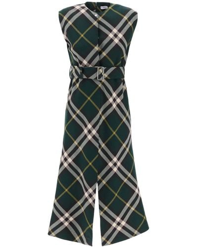 Burberry Ered Kleid mit Midi Länge - Grün