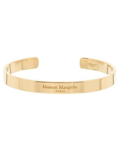 Maison Margiela Rigid Necklace With Logo - Metallic