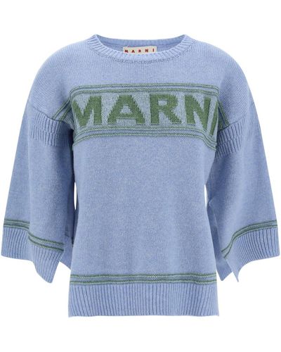 Marni Logo -Pullover - Blau