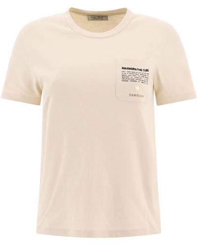 Max Mara "Sax" Jersey Pocket T -Shirt - Natur