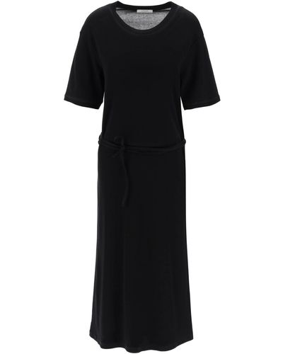 Lemaire Maxi T-Shirt Style Dress - Black
