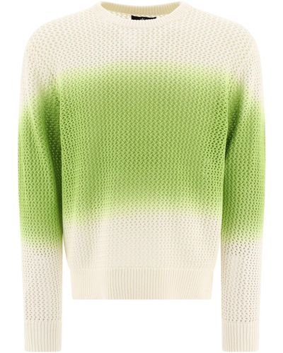 Stussy "pigment Dyed Loose Gauge" Sweater - Green