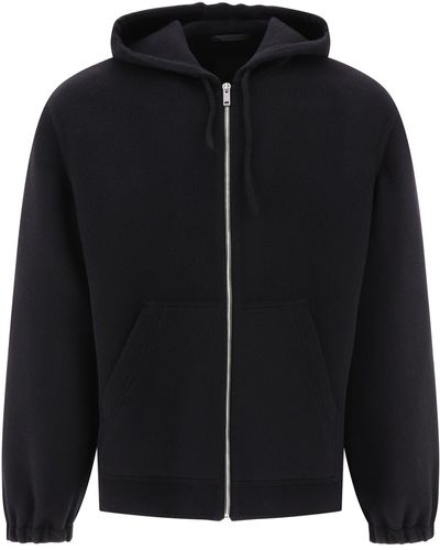 Givenchy Sudadera con capucha de en lana de doble cara y cachemir - Negro