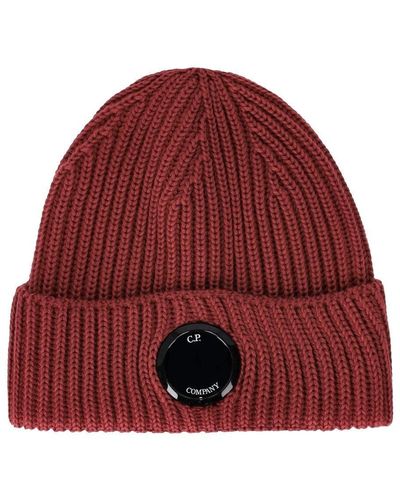 C.P. Company Ketchup Ribbed Beanie - Red