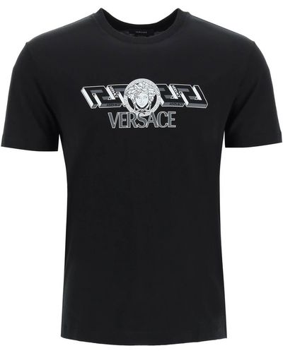 Versace La Greca Taylor Fit T-shirt - Zwart