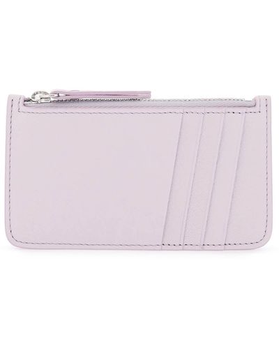 Maison Margiela Leather Zipped Cardholder - Purple