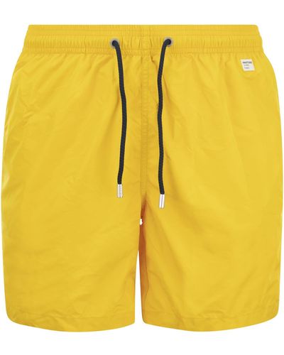 Mc2 Saint Barth Beach Boxer Shorts in leichtem Stoff - Gelb