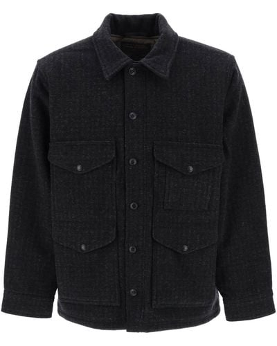 Filson Gevoerde Mackinaw Wool Cruiser Jacket - Zwart