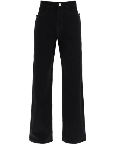 Dion Lee Jeans A Gamba Ampia - Nero