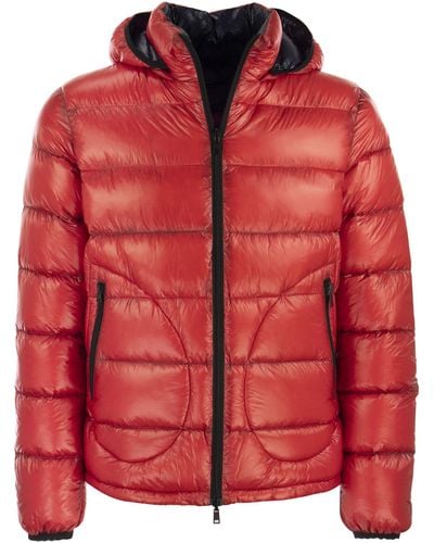 Herno Reversible Down Jacket With Hood - Red