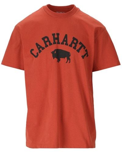 Carhartt S/S Locker Orange T -Shirt - Rot