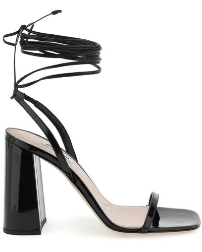 Miu Miu Ledersandalen - Schwarz