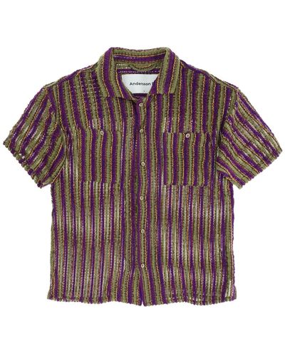 ANDERSSON BELL Chemise tricotée à manches courtes - Marron