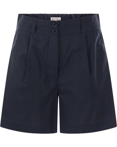 Woolrich Pure Cotton Poplin Shorts - Blau