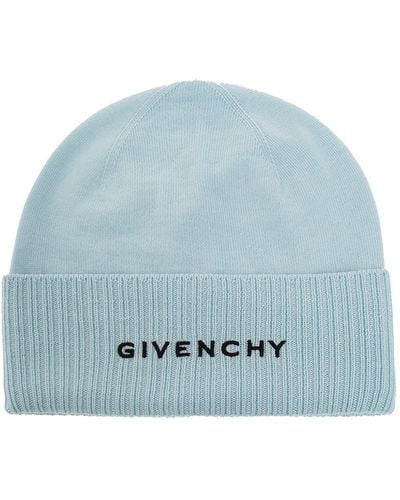 Givenchy Sombrero de logotipo de lana de - Azul