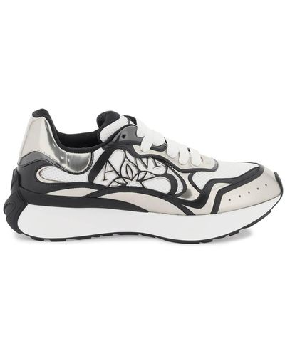 Alexander McQueen Leather Sprint Runner Sneakers - White