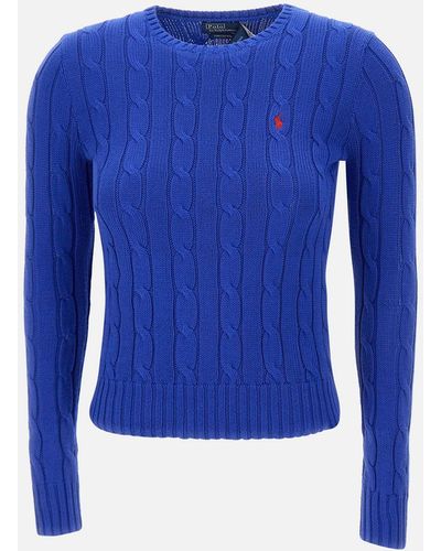 Polo Ralph Lauren Suéter de algodón Classic Pima, azul eléctrico