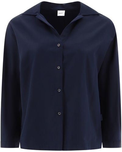 Aspesi Wide Cotton Shirt - Blue