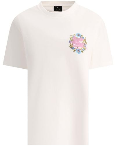 Etro T -shirt Met Borduurwerk - Wit