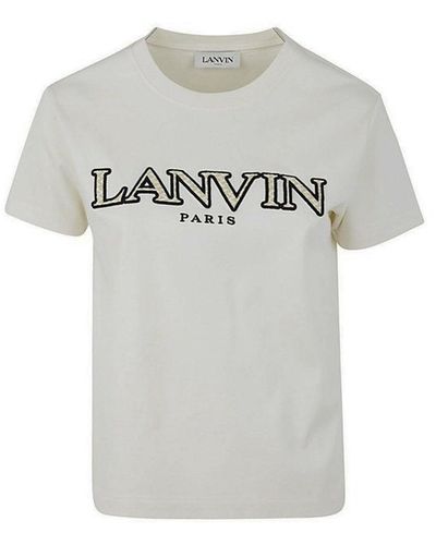 Lanvin Curb Logo T-Shirt - Gray
