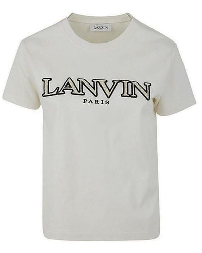 Lanvin Curb Logo T -shirt - Grijs