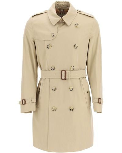 Burberry Kensington Midi Trench Coat - Naturel