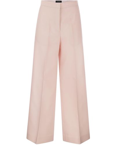 Fabiana Filippi Wol En Silk Brede Broek - Roze