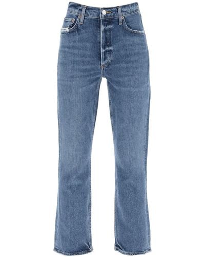 Agolde Riley High Tailed Jeans - Blauw