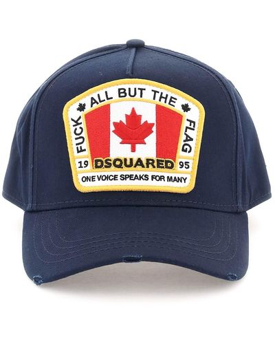DSquared² Canadian Flag Baseball Cap - Blauw