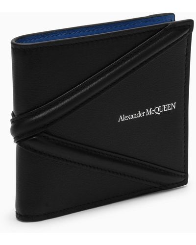 Alexander McQueen Alexander Mc Queen Black Leder Brieftasche - Zwart