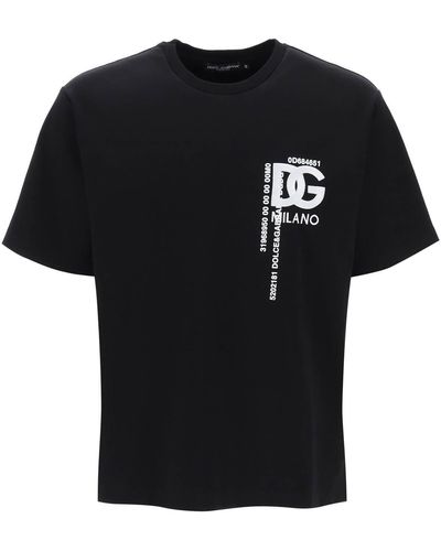 Dolce & Gabbana T -shirt Met Borduurwerk En Prints - Zwart