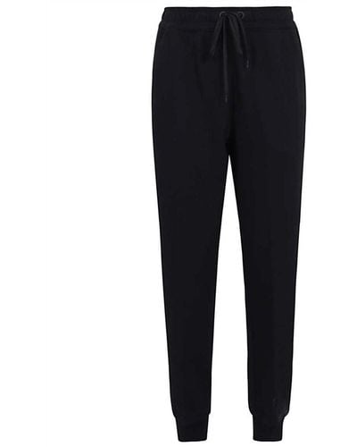 Burberry Pantalon de survêtement à logo en coton - Noir