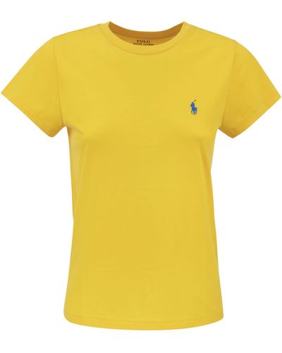 Polo Ralph Lauren Camiseta de algodón de la tripulación de - Amarillo