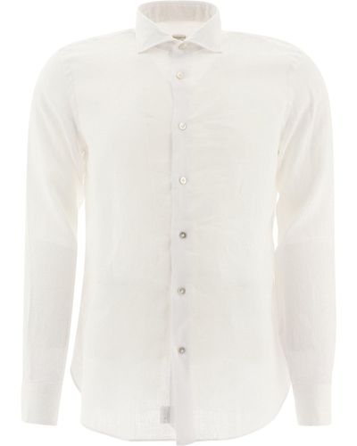 Borriello Klassisches Leinenhemd - Weiß