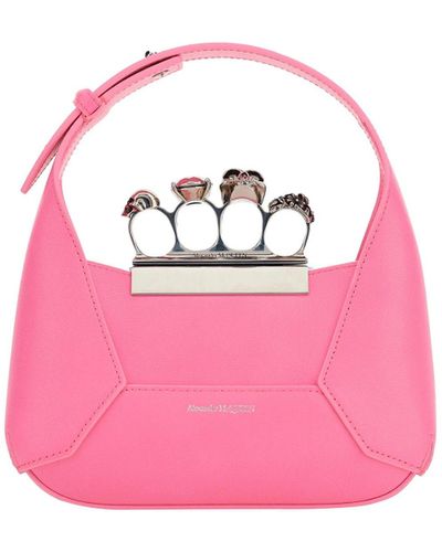 Alexander McQueen Jeweled Handtasche - Pink