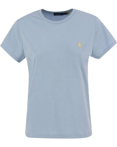 Polo Ralph Lauren Crewneck Baumwoll -T -Shirt - Blau
