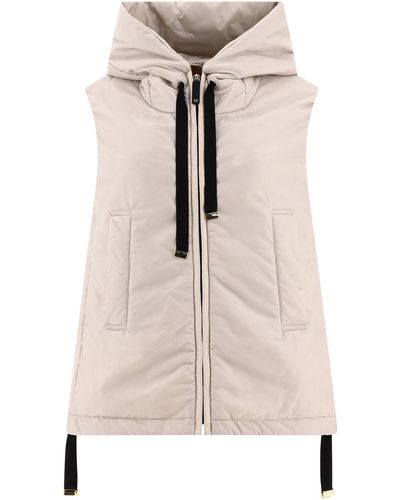 Max Mara The Cube Max Mara Het Kubuswaterbestendige Technische Canvas Gilet - Naturel