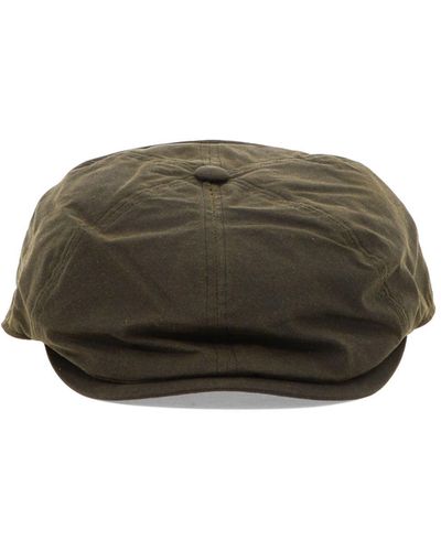 Barbour "portland Bakerboy" Cap - Green