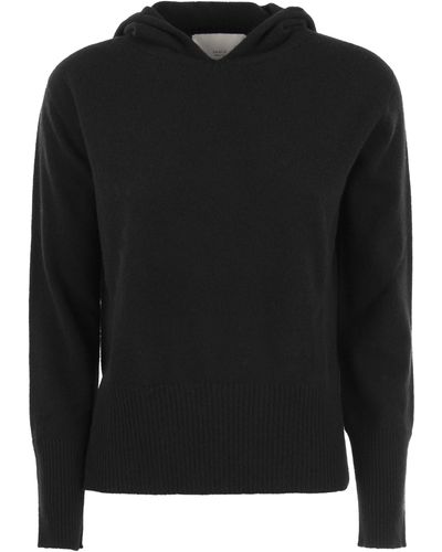 Vanisé Marina Cashmere Sweater Met Kap - Zwart