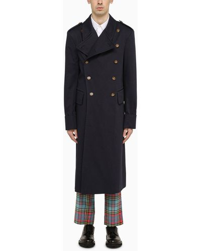 Vivienne Westwood Double Breasted Duster Coat Navy - Blauw