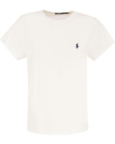 Polo Ralph Lauren Crewneck Katoenen T -shirt - Wit