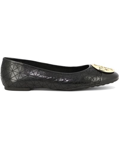 Tory Burch "Claire" Quilted Ballet Flats - Black
