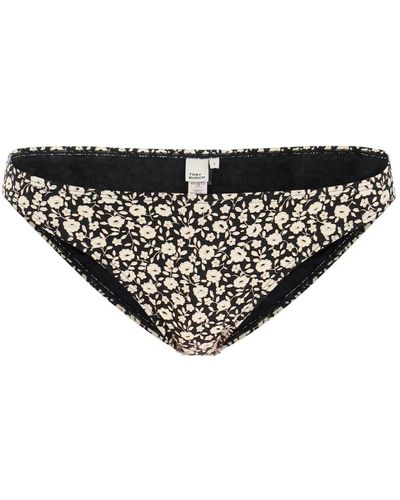 Tory Burch Floral Bikini Bottom - Negro