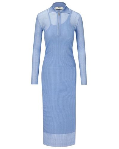Fendi Long Dress Knit - Blue